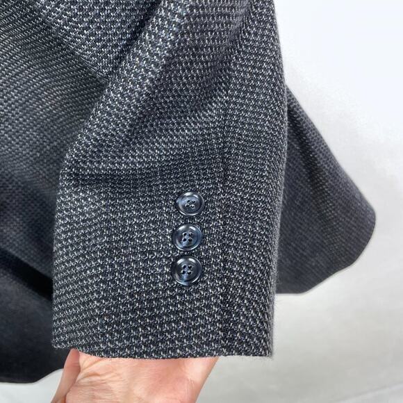 Vintage Bernhard Altmann Dark Grey 100% Lambswool Blazer Sport Coat 44R - Picture 4 of 12